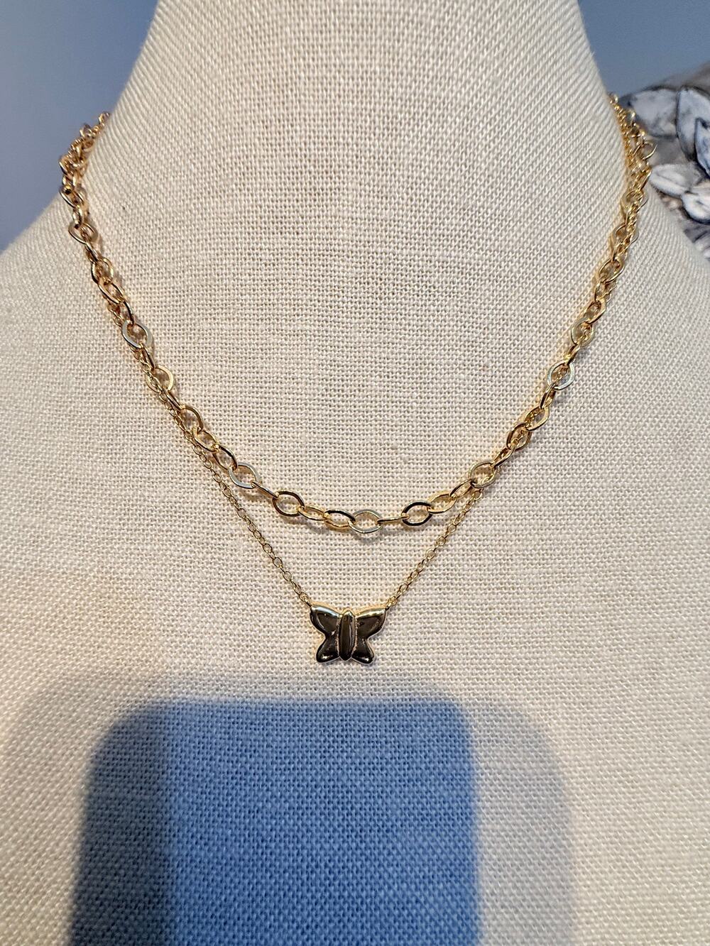 Kendra Scott Butterfly Necklace 15” + 3”